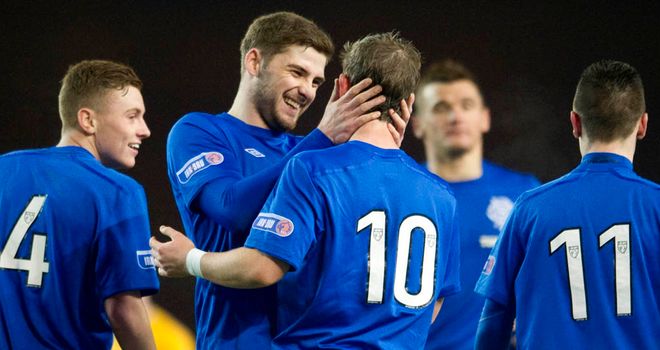 Rangers celebrate beating Annan