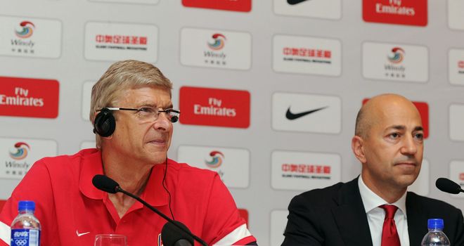 Arsene Wenger with Arsenal chief executive Ivan Gazidis