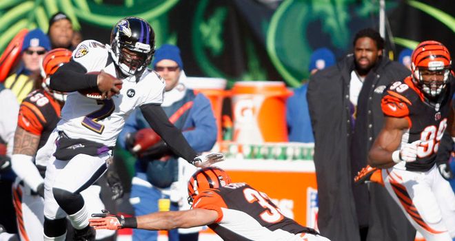 Tyrod Taylor: the quarterback scored a touchdown in a losing cause for the Ravens