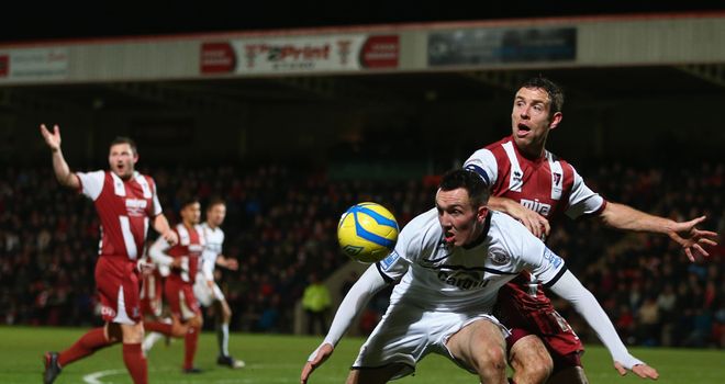 Bowman: Holds off Cheltenham's Jones