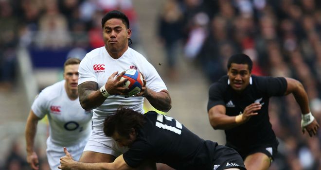 Manu Tuilagi in action against New Zealand