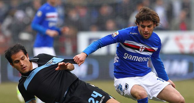 Cristian Ledesma and Andrea Poli in action