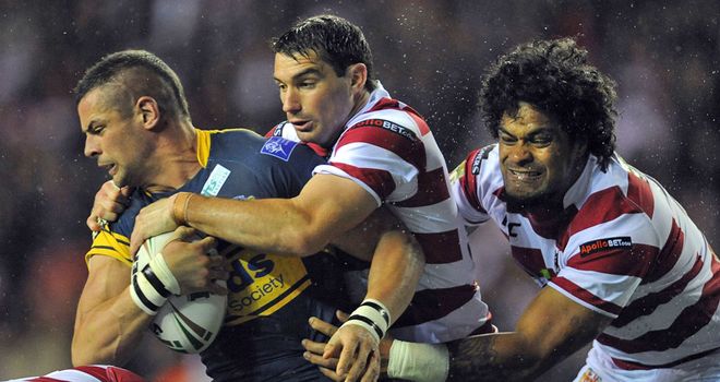 Ian Kirke (left): Would be happy finishing his career with the Leeds Rhinos