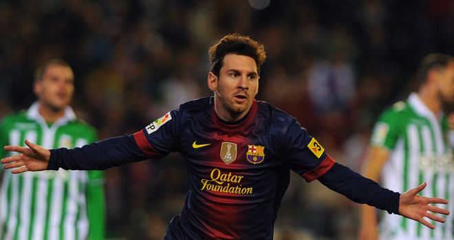 Lionel Messi: Has scored 88 goals in 2012 so far