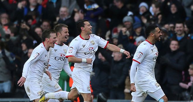 Jon Otsemobor: Celebrates his last-gasp winner
