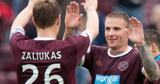Ryan Stevenson: Scored twice for Hearts