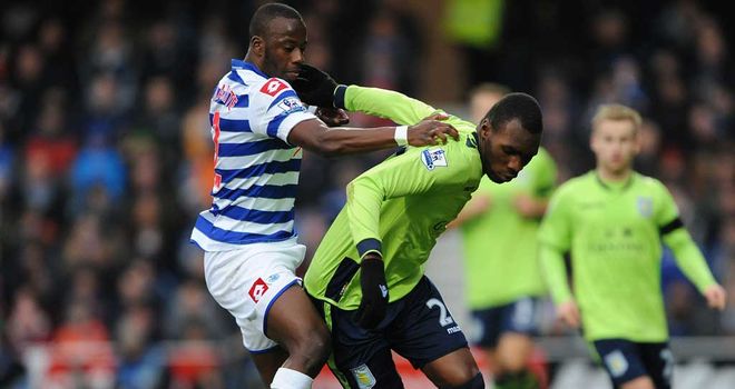 Samba Diakite: In action for QPR against Aston Villa