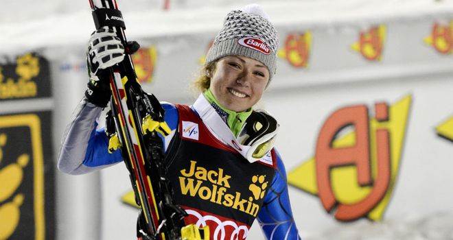 Mikaela Shiffrin: had twice before finished on the podium, including in Finland this year