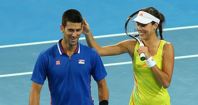 Novak Djokovic and Ana Ivanovic enjoying Hopman Cup in Perth