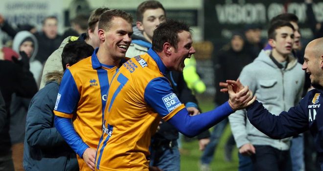 Louis Briscoe: Celebrates after scoring winner