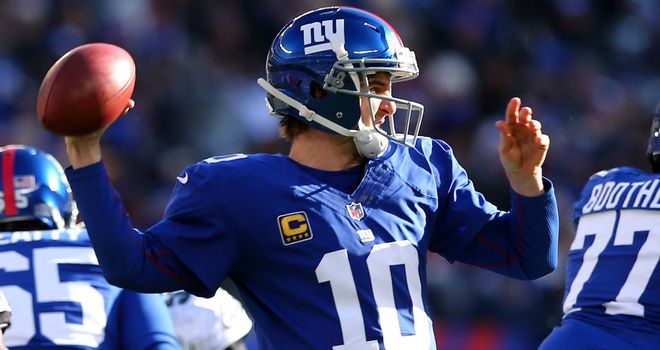 Eli Manning: threw a career-high five touchdown passes in the season finale at MetLife Stadium