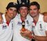 Ashes winners: Alastair Cook, Graeme Swann and James Anderson celebrate England's 2010/11 success