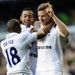 Tottenham defender Jan Vertonghen celebrated his match-winning goal with team-mate Jermain Defoe