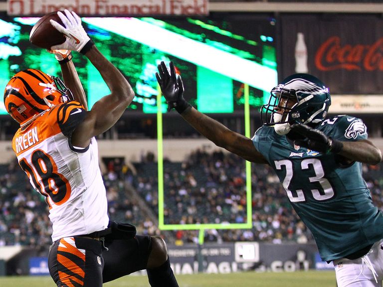 AJ Green hauls in a touchdown pass from Dalton