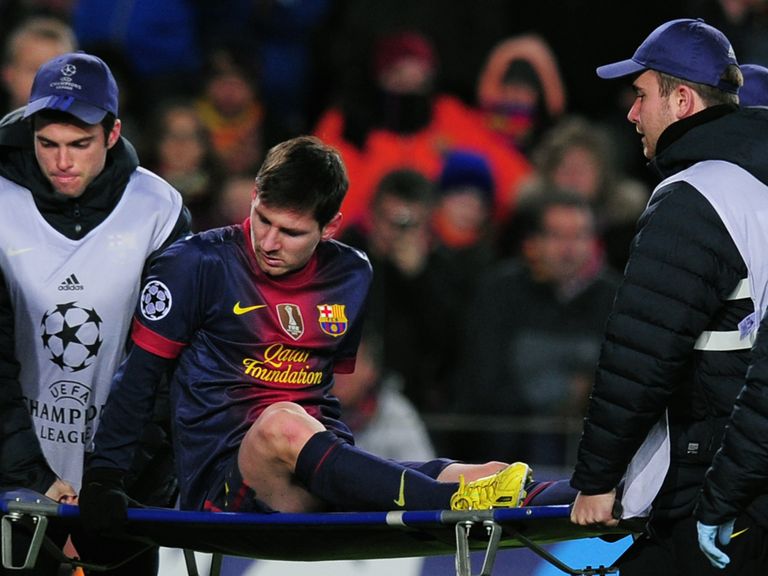 Messi suffered an injury against Benfica