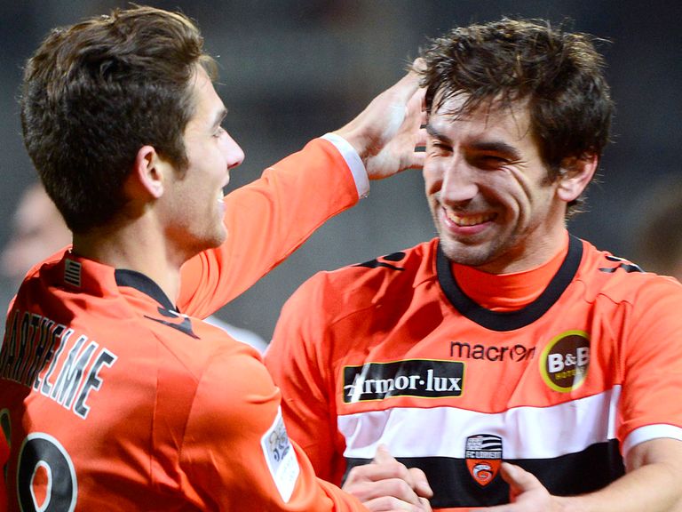 Celebrations for Lorient at Marseille