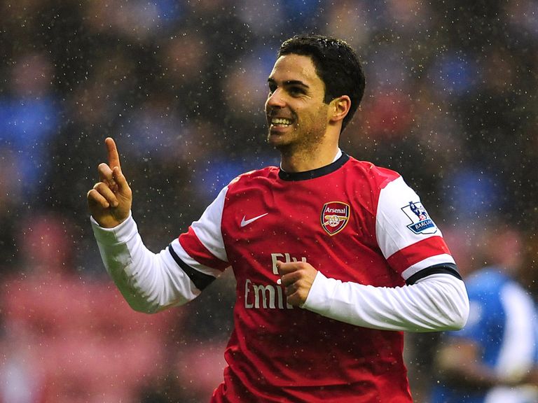 Mikel Arteta's goal took Arsenal up to third