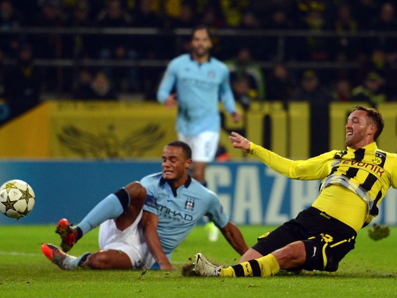 Julian Schieber broke the deadlock in the second half to put Dortmund in front against City
