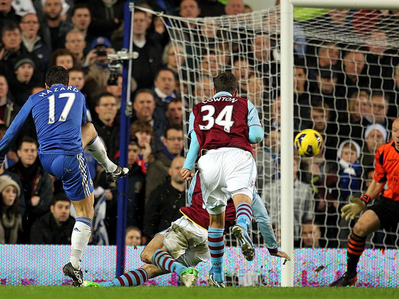 Eden Hazard drills home the seventh - and it's seven different scorers