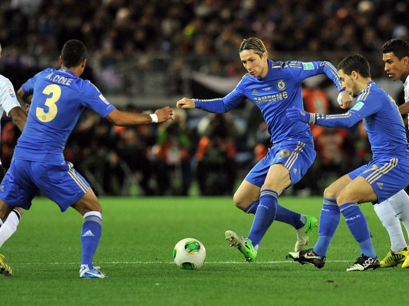 Fernando Torres beat his team-mates to the ball