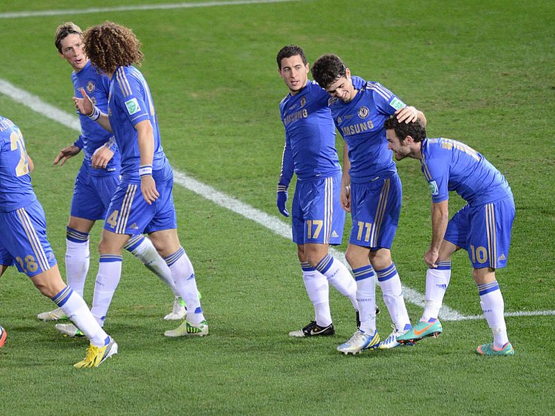 Chelsea go three goals to the good when Torres crosses to Mata in the area and as he squares the ball across goal, Darvin Chavez puts into his own net.