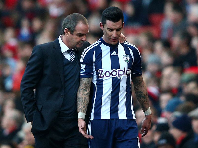 Liam Ridgewell is an early casualty on Saturday afternoon, he limps off at Emirates Stadium after ten minutes.