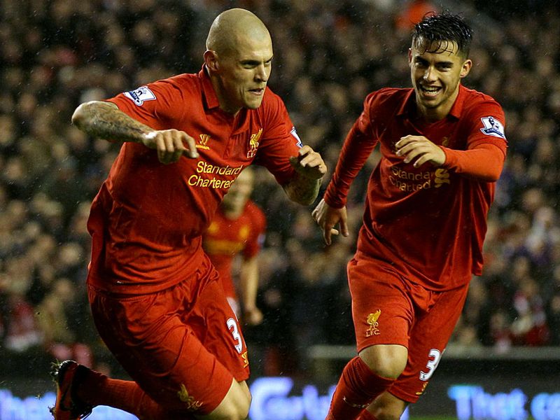 Centre Back Martin Skrtel gets Liverpool off to a flyer against Fulham as his 8th minute venmous volley hits the back of the net to make it 1-0.