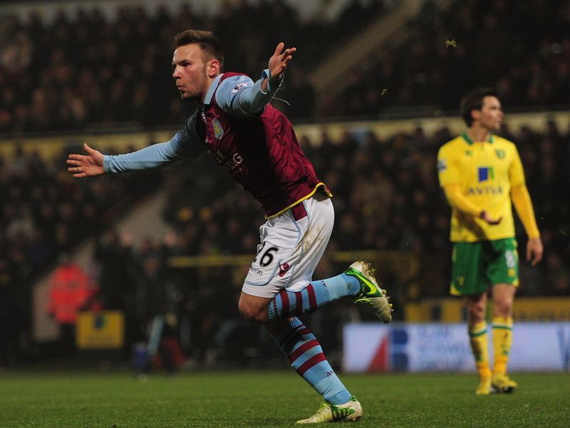 Andreas Weimann scores Aston Villa's second goal 11 minutes from time to give them the lead