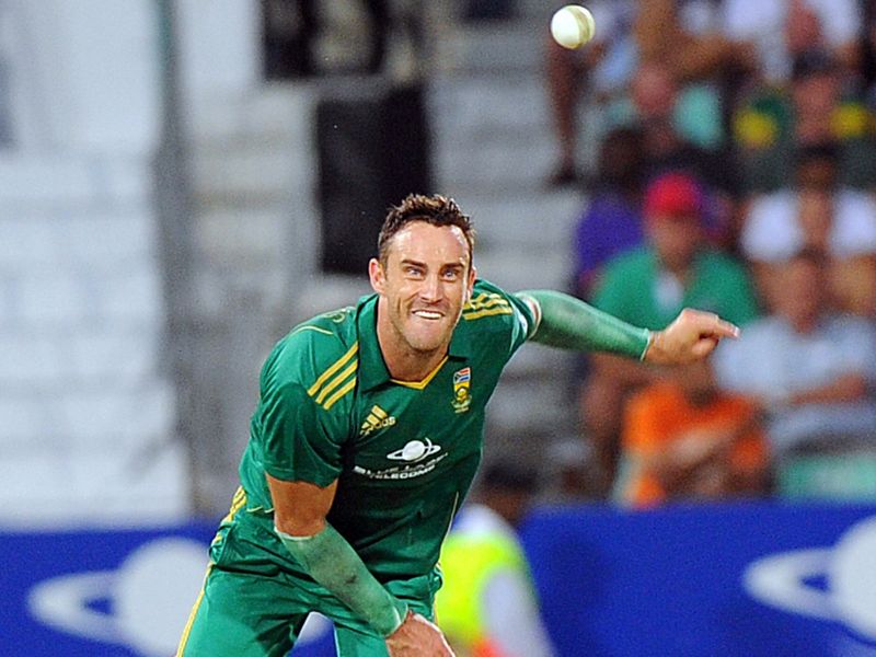Faf du Plessis completed the over Morris could not due to injury.