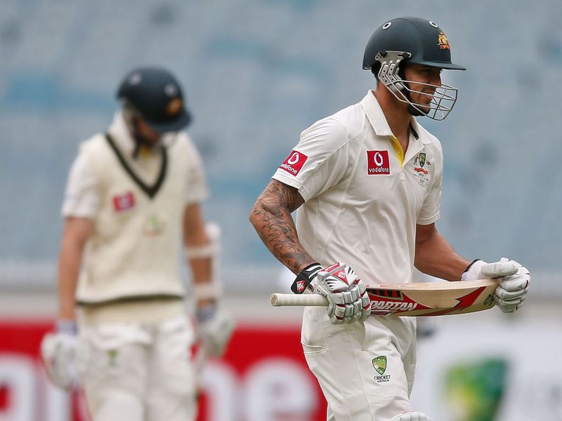 ...left Mitchell Johnson stranded on 92 not out.