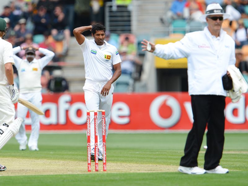 Chanaka Welegedara had Hughes caught off a no-ball.