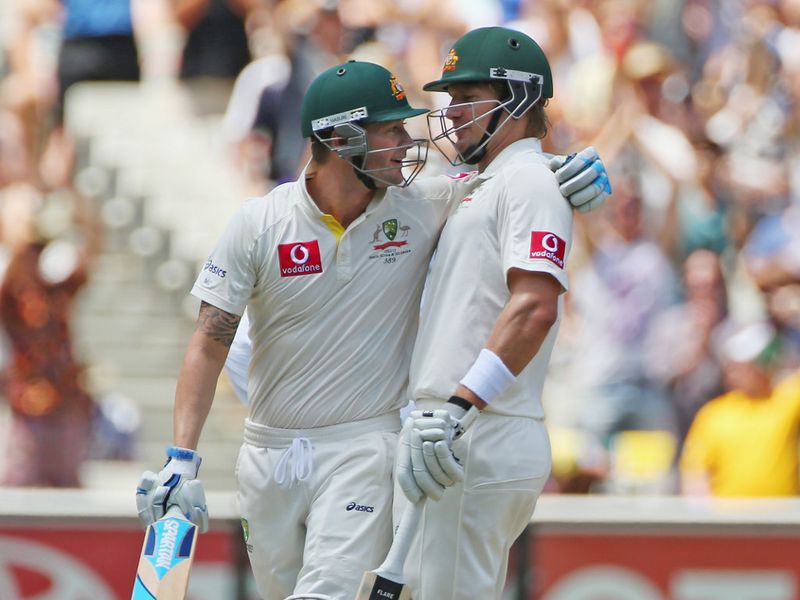 Clarke and Watson shared a near 200-run stand.