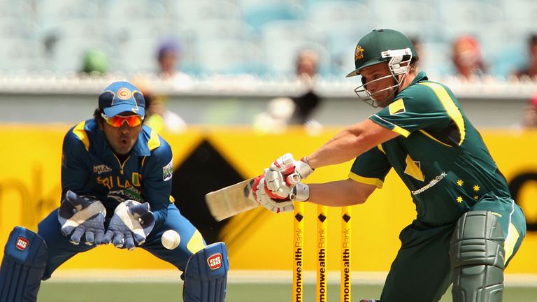 Aaron Finch was one of three batsmen to make their debuts...
