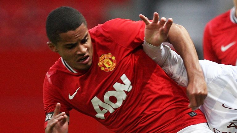 Zeki Fryers: In action for Manchester United