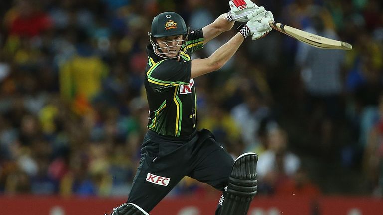 Skipper George Bailey batting against Sri Lanka in first T20 in Sydney