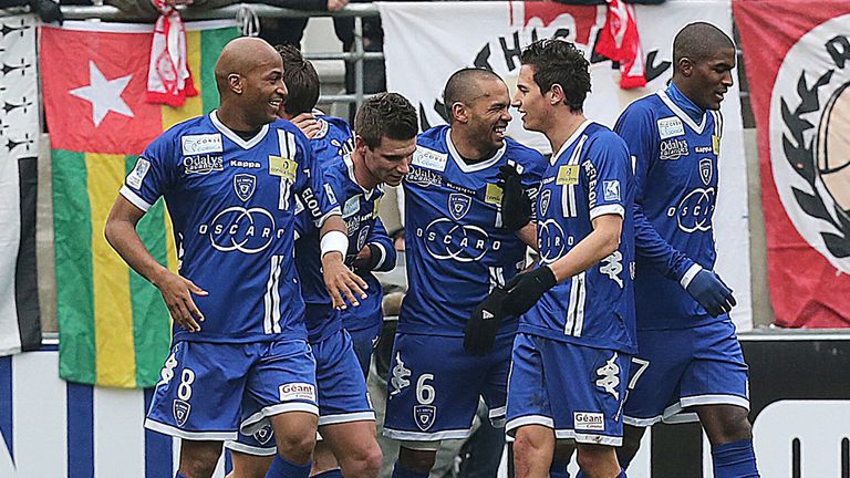 Bastia celebrate Ilan's goal