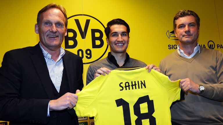 Nuri Sahin (c): Midfielder will spend the rest of the season at Borussia Dortmund