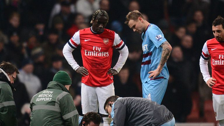 Dan Potts: Suffered a head injury in 5-1 defeat to Arsenal