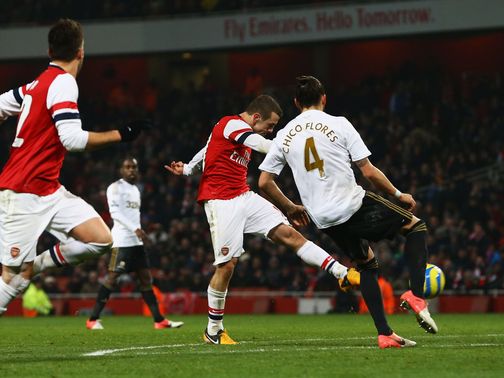Jack Wilshere finally breaks the deadlock for Arsenal