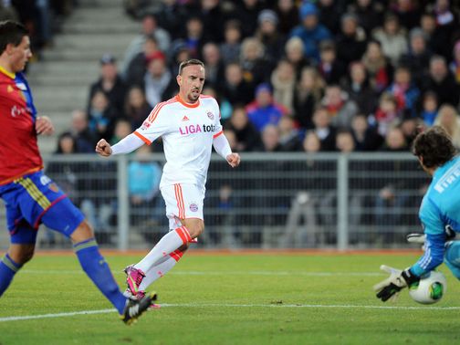 Franck Ribery slots home Bayern's third goal