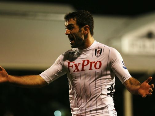 Celebration time after the late Fulham equaliser