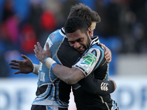 Glasgow celebrate against Northampton