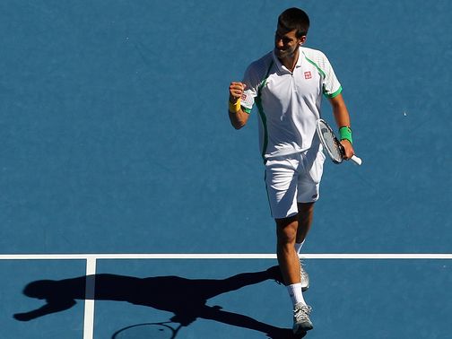 Djokovic won through to round two in straight sets