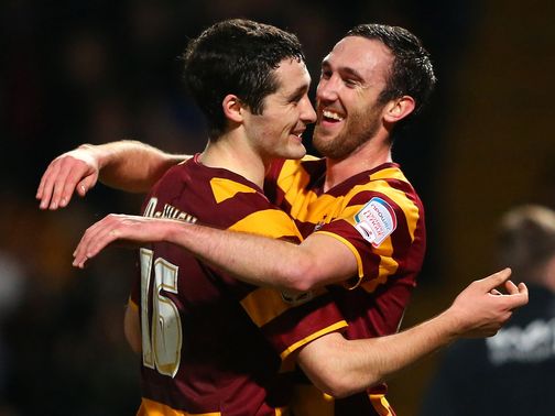 Bradford: Beat Villa 3-1 in the first leg at Valley Parade