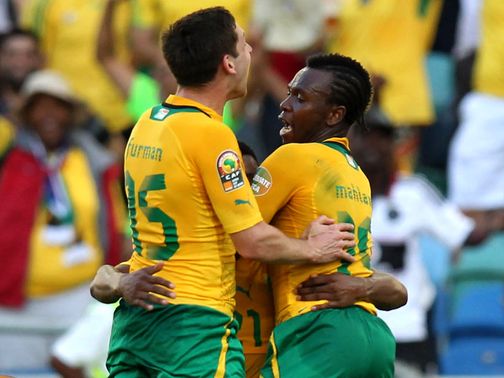 South Africa celebrate against Angola