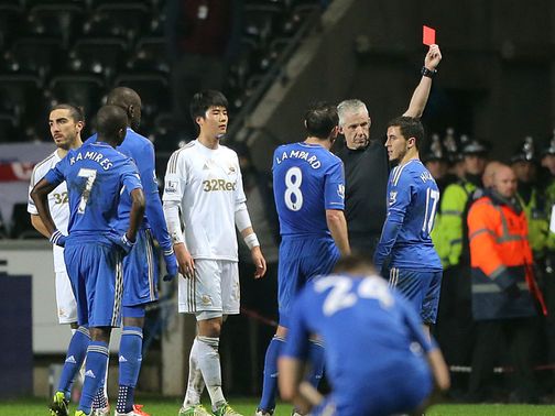 The FA will review Eden Hazard's clash with a ball boy at Swansea