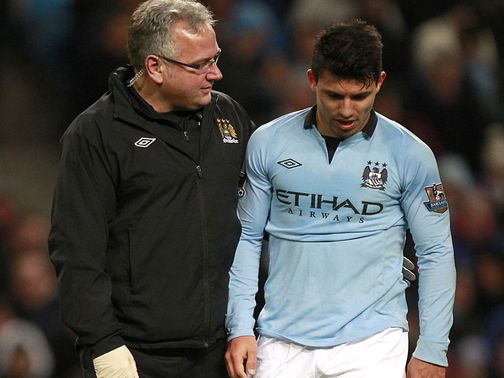 Aguero: Forced off in victory against Stoke