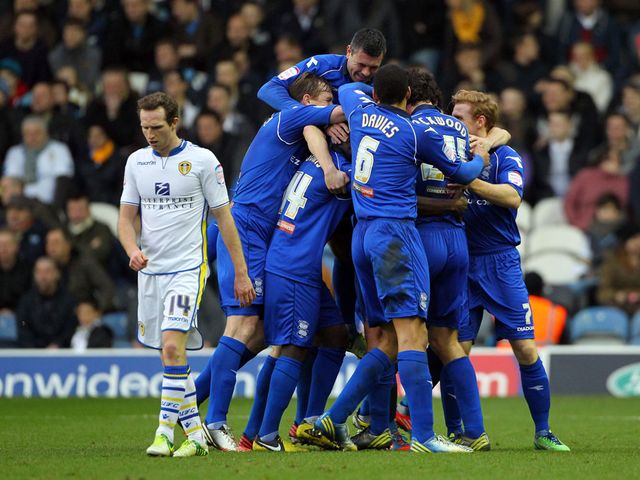 Birmingham celebrate against Leeds