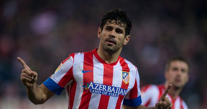 Diego da Silva Costa celebrates for Atletico Madrid