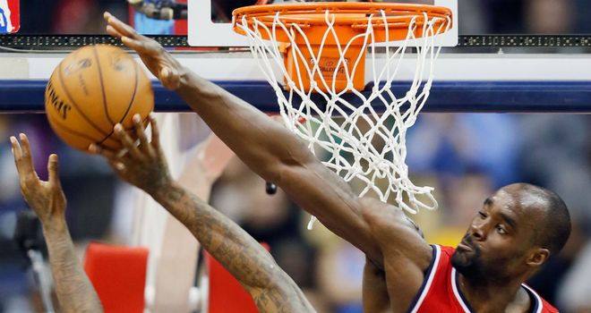 Emeka Okafor: 15 points and 16 rebounds for the Wizards